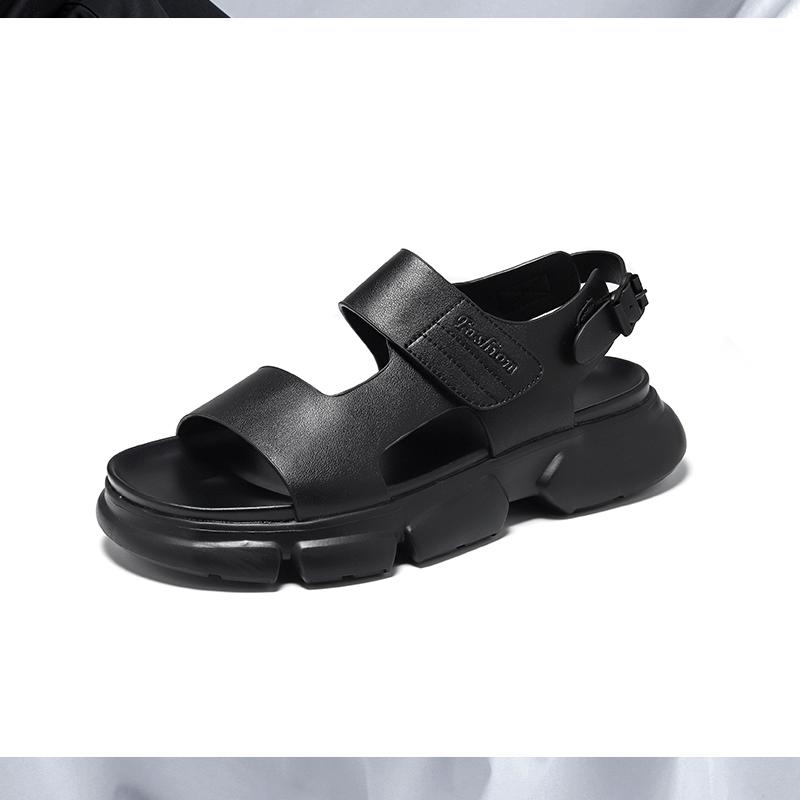 

Fashion New summer sandals Trendy men and high-quality styles Leisure Party Comfortable outdoor street walking Black breathable shoes 44 чёрный