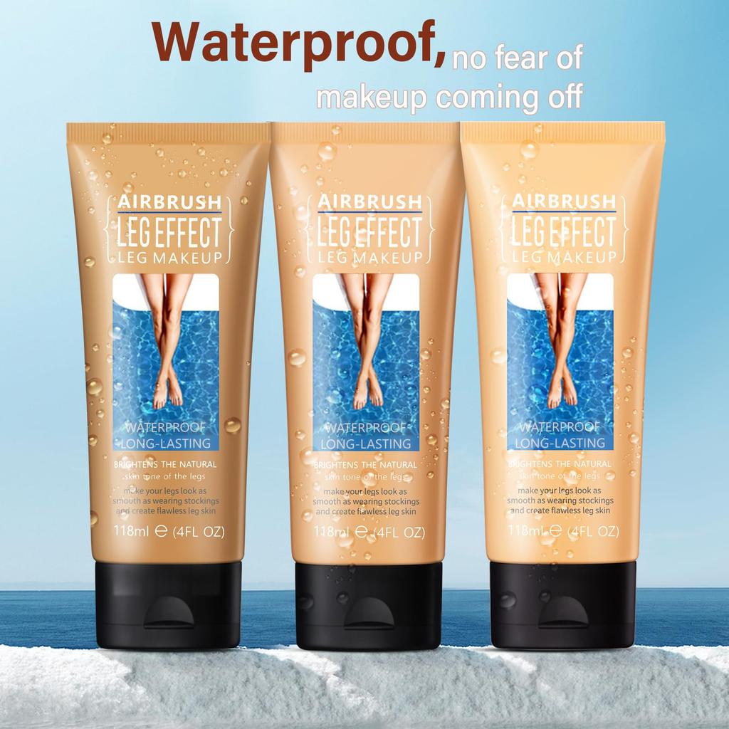 Boobeen Leg Body Makeup Waterproof Leg Illuminator Highlighter Evens Out Skin 4 Oz & Foundation, Cover-Up Makeup, Glow, Tone,