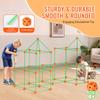 SucceBuy Fort Building Kit Children's DIY Indoor Castle Beading Stem with 96 Rods and 44 Balls Play Tent Toy for 4+ Kids Gifts