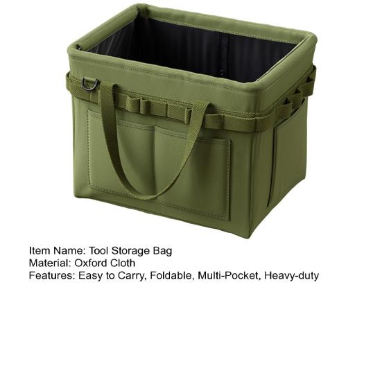 Borsa Organizzatrice Pieghevole per Attrezzi Borsa per Stoccaggio Attrezzi in Tessuto Oxford Multitasche Borsa Portatile per Attrezzi con Maniglie per Attrezzi da Elettricista Bagagliaio dell'Auto Campeggio