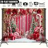 1Pcs banner Christmas background with candy Decoration Background Winter Backdrop Decorations For Photo Studio Photo Booth