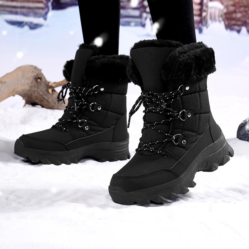 36-42 Women's High-top Winter Boots Large-size Outdoor Anti-slip Waterproof Women's Snow Boots