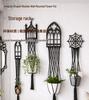 Bohemian Gothic Wooden Handwoven Flower Pot Wall Hanging Basket for Simple Home Decor