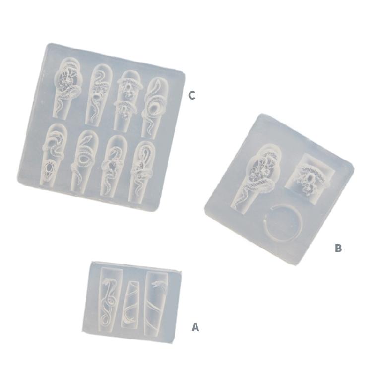 Multipurpose Silicone Mould for Snake Nail Art Easy to Use and Remove Suitable Portable for All Nail Shapes and Lengths