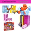 Power Rangers Alphabet & Number Transforming Robot Building Blocks Toy Set for Kids