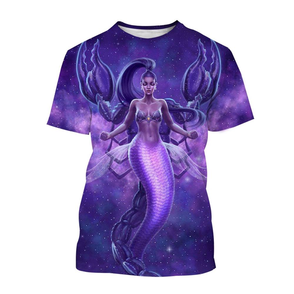 Sexy Mořská panna 3D Tisk Ležérní Trička Oceán Dívka Móda Pánská Dámská Ležérní Street Harajuku Hip-Hop Street Dětské Tričko Topy