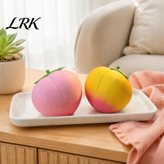 Calming Sensory Toy Giant Peach Stress Relief Toy, Realistic Large Squeeze Simulated Fruit Desk for Adults & Kids Anti-Anxiety