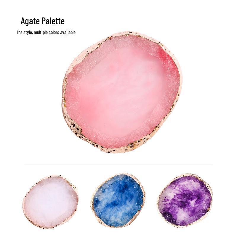 Influencer Nail Art Marble Agate Blending Palette for Resin and Finished Tips Display