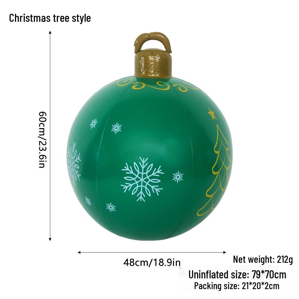 "Remote-Control Inflatable Christmas Lantern Ball for Outdoor Decoration"