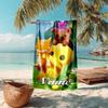 Personalized customized proof beach towel with Wobbly Life pattern - soft, absorbent,quick-drying,perfect swimming,camping&bathing