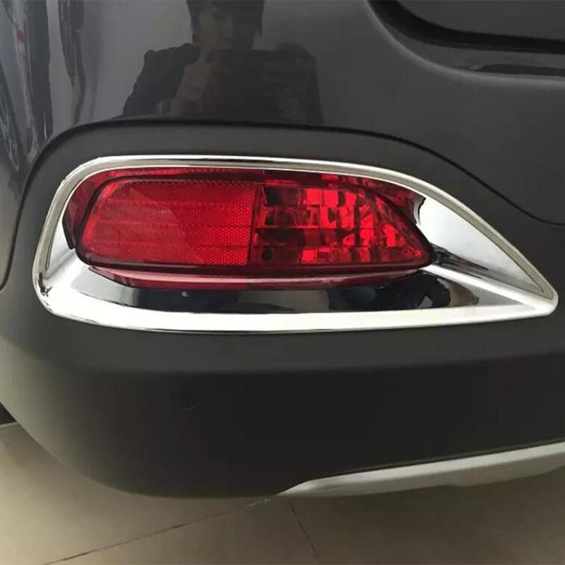 For Kia Sorento L 2015 2016 2017 2018 Car Body ABS Chrome Cover Trim Back Tail Rear Fog Light Hoods Lamp Frame Stick Eyebrow