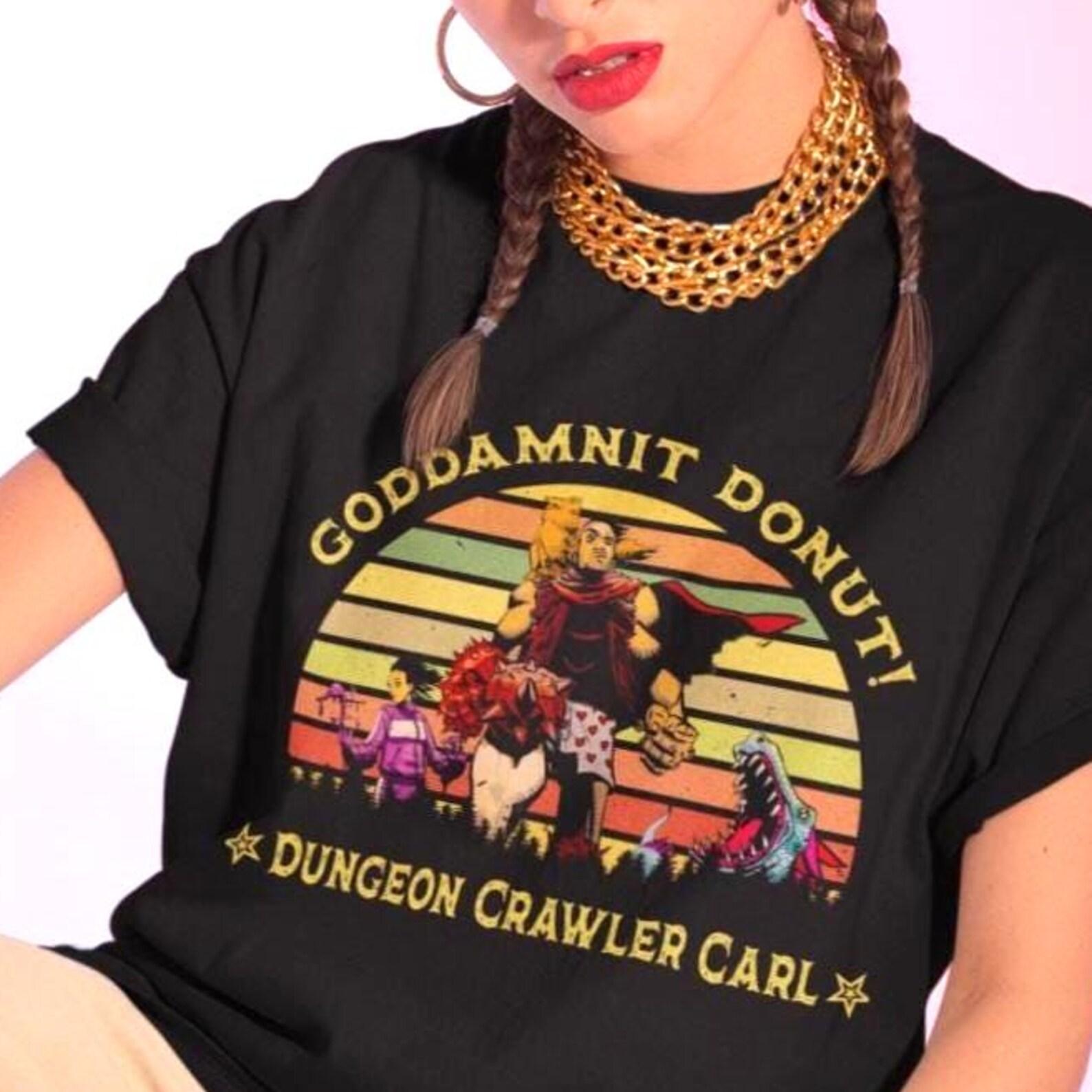 Vintage Dungeon Crawler Carl Shirt - Princess Donut and Mongo,Bookworm,God Damnit Donut Tshirt L