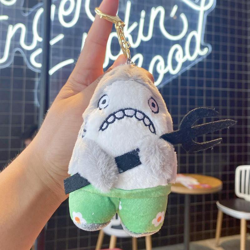 Mofusand Shark Cat Plush Keychain With Keyring For Bag Decor And Collectors Gift
