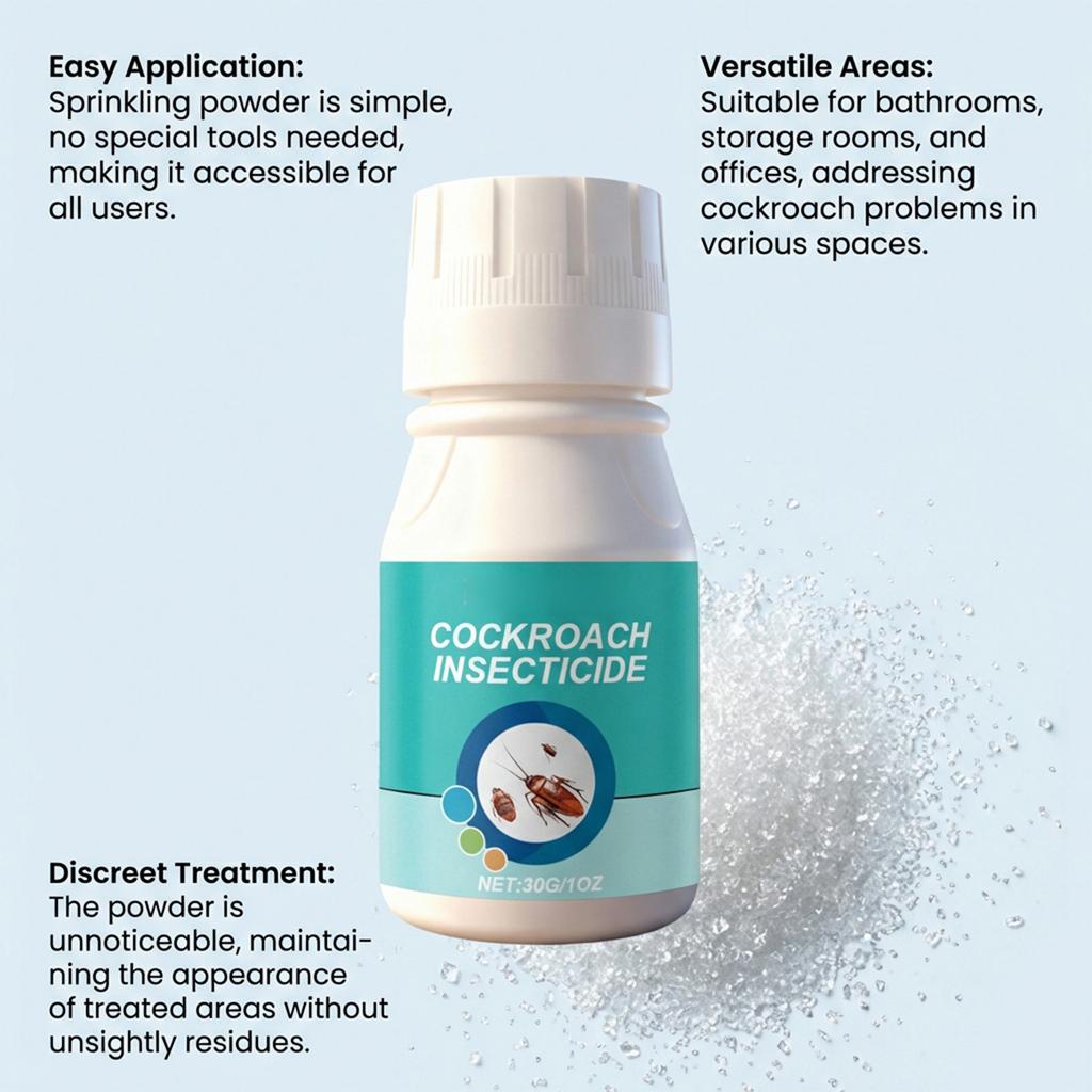 Insecticide Powder, Suitable For Indoor Use In Kitchens And Living Rooms To Kill Cockroaches, Ants, And Other ; A Household Hygienic Insecticide30g