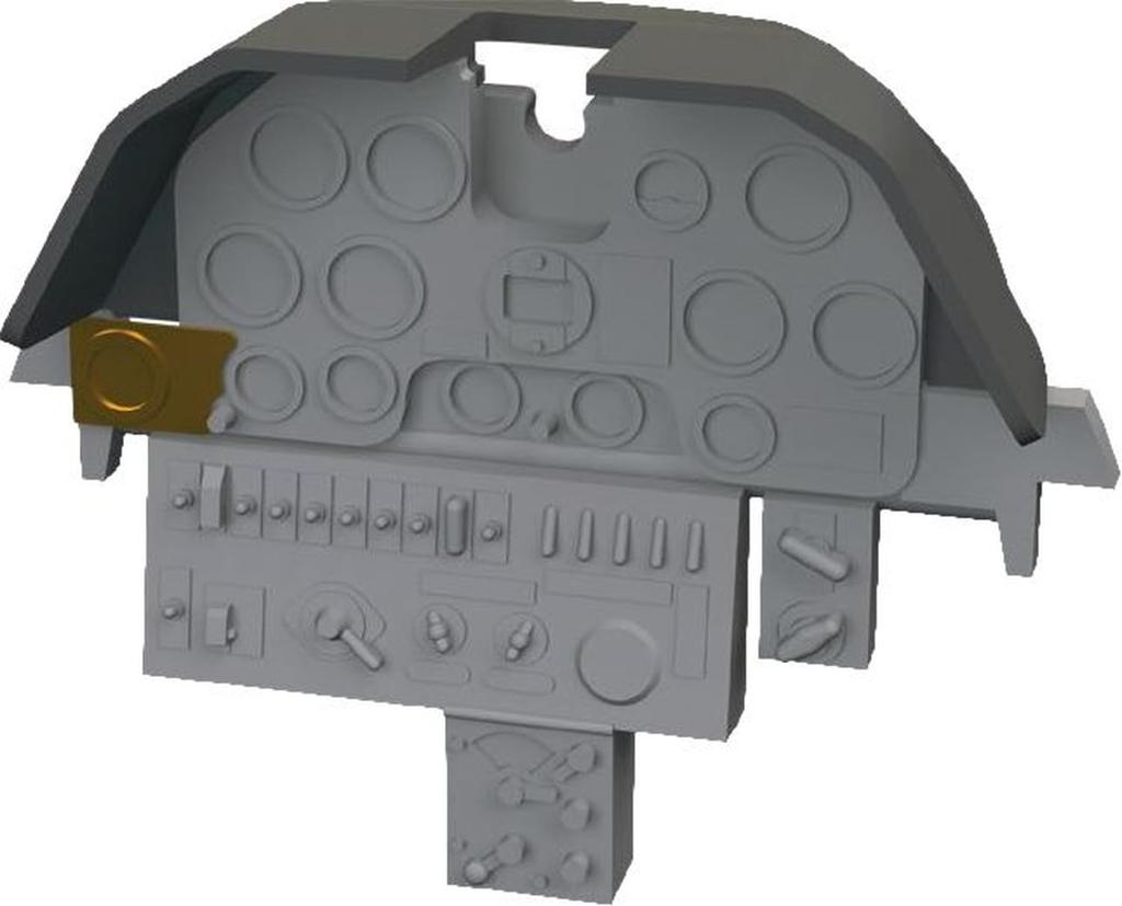 Eduard 1/48 Look P-40N Instrument Panel (for Eduard) Plastic Model Parts EDU644316 (Airplane)
