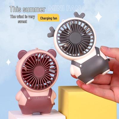 Cartoon USB Handheld Mini-Ventilator: Tragbarer elektrischer Ventilator für Kinder, Studenten und Geschenke