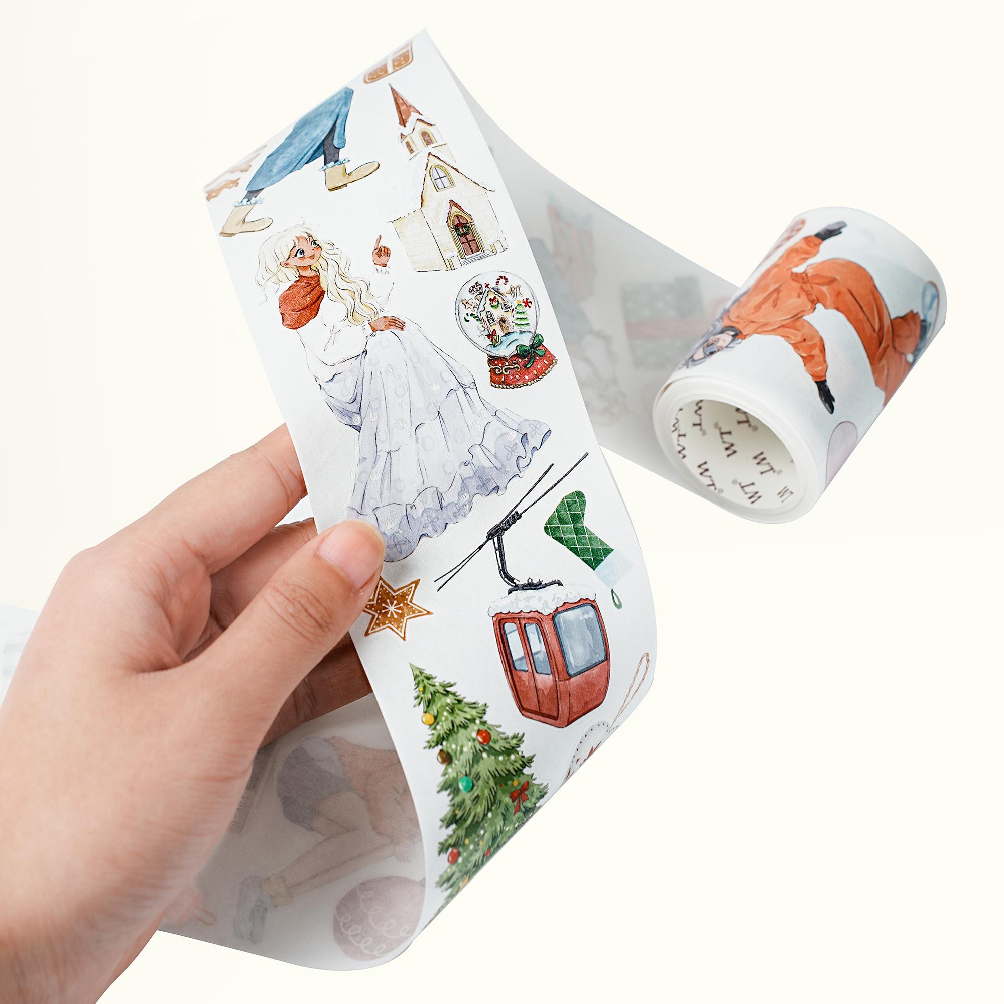 WT Warm Winter Christmas, Die-cut Masking Pet Tape Washi Stickers I Journal INS Wind