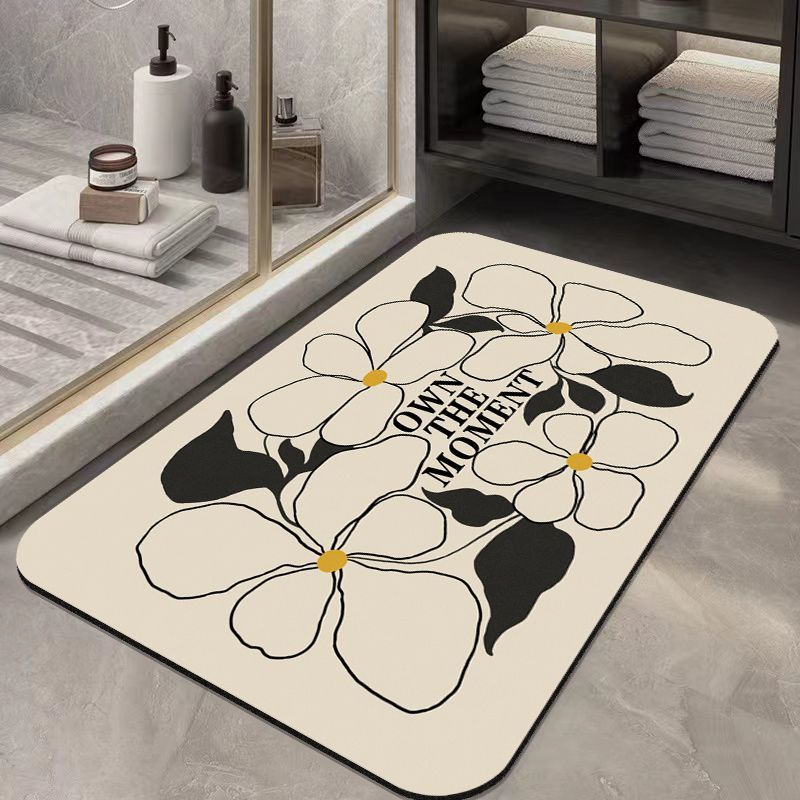 

Новый ретро противоскользящий, впитывающий, быстросохнущий, грязеотталкивающий и простой в уходе коврик для пола в ванной комнате из диатомовой грязи 40X60cm 15.7X23.6in