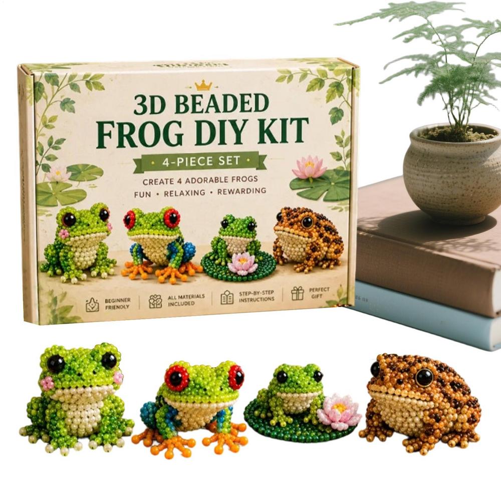 Beaded Animals Handmade Tiny Colorful Cute Toy Set Tiny 3D Beaded Animal Kit For Home House Office Classroom Bedroom Living Room