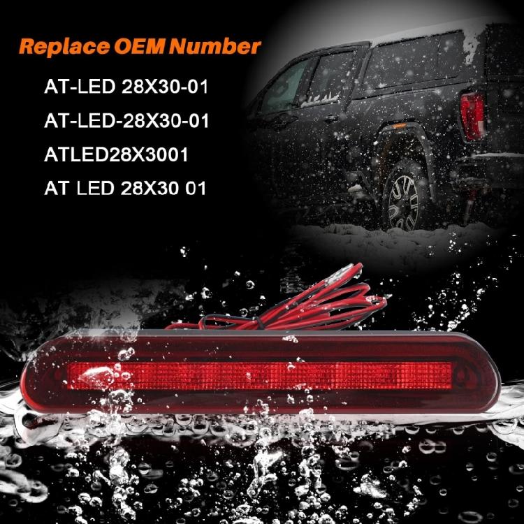 Easy Install Center High Mount LED Brake Light For Campers Trailers Multiple Applications Enhanced Safety AT-LED-28X30-01