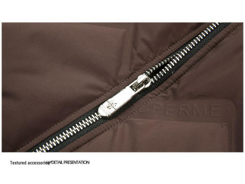 Pánská zimní péřová bunda se stojáčkem - Trendy, Univerzální, Ležérní krátká bílá kachní péřová bunda ve stylu pro táty