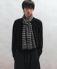 BIG UNION Wool Striped Long Scarf (Black)