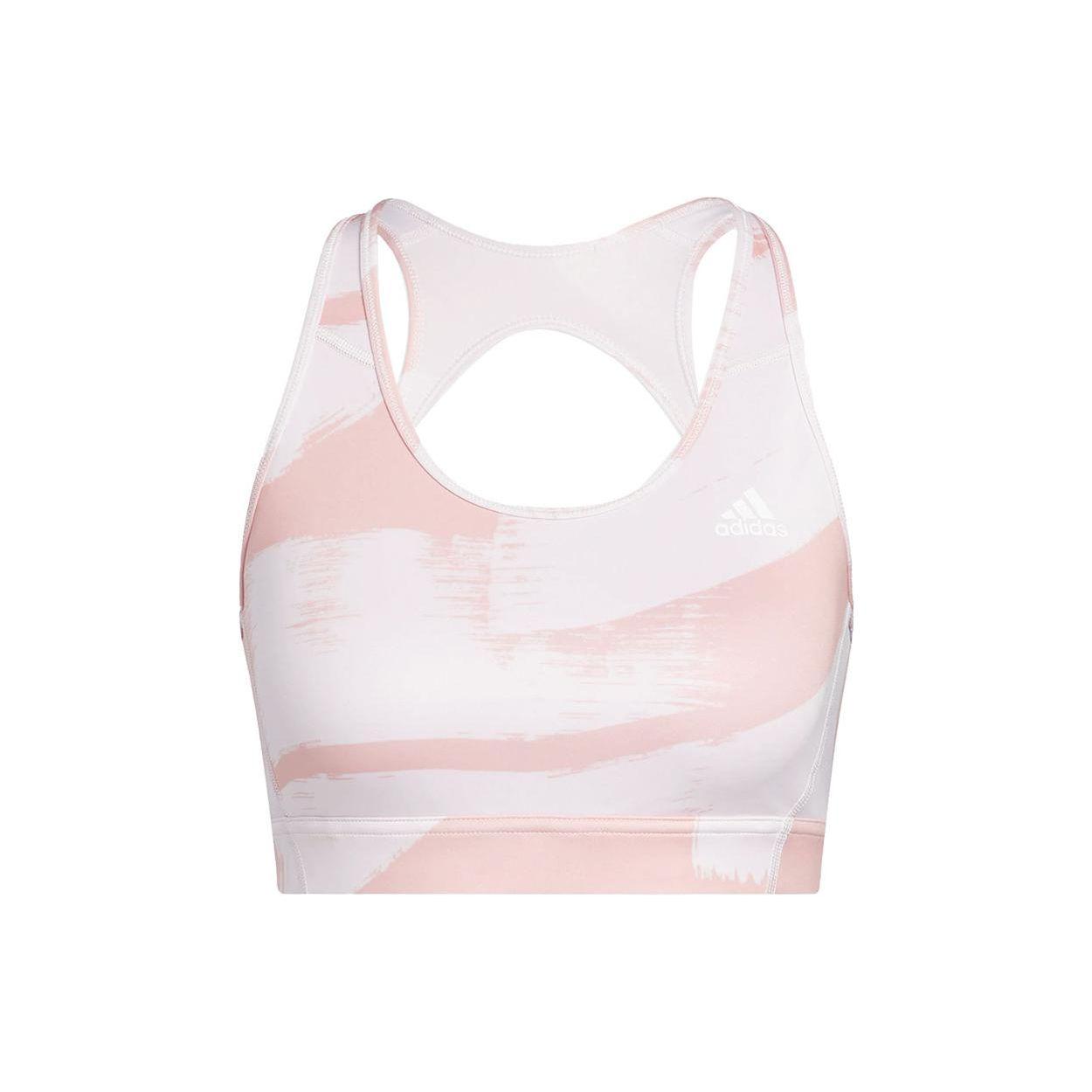 

Adidas Тай-дай Спортивный бюстгальтер для тренировок средней интенсивности Женское нижнее белье Розовый HD2077 XS