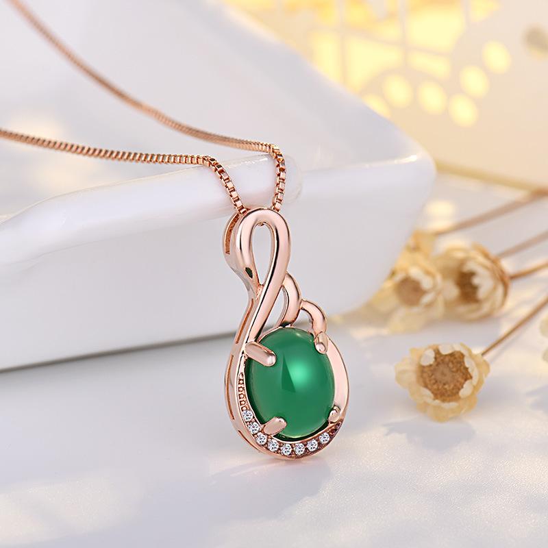 Jade Women's Jewelry Pendant Peacock Emerald Necklace Jade Pendant