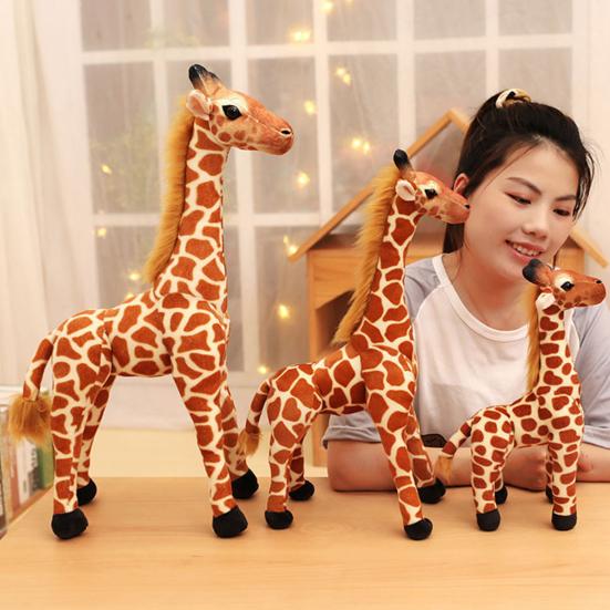 Giraffe Plush Stuffed Animal Toy for Kids Soft Child-friendly Plushie Fluffy Gift for Christmas Photography Prop