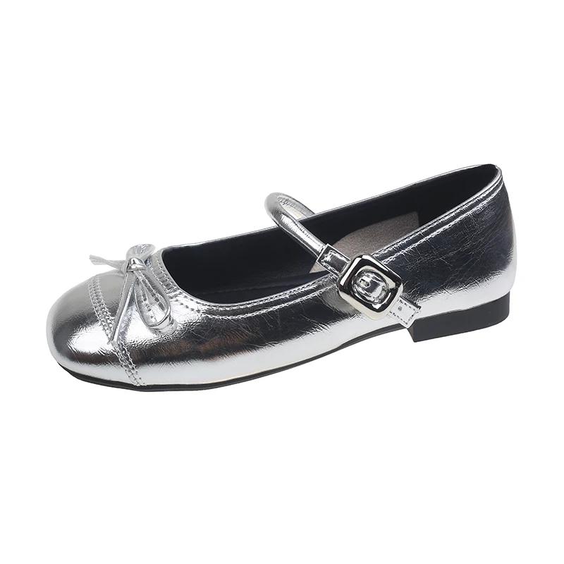 Fashion Women's Shoes 2024 Fashion Buckle Women Flats Spring Square Toe Shallow Solid Solft Sole Casual Comfortable Office Ladies Shoes