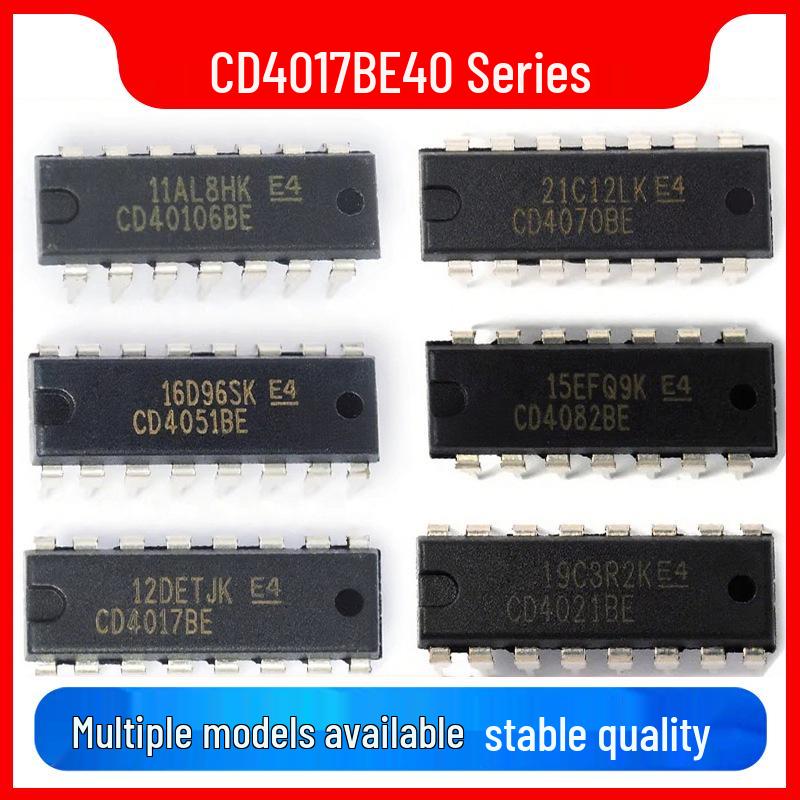CD4017BE & CD4000 Series IC Chips (CD4001/11/66/82/106/4051/52/69/21/50/81)