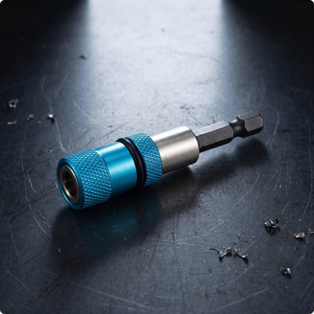 Bit Holder with InstantRelease Knurled Hex Shank Adapter Lightweight RapidSwap for