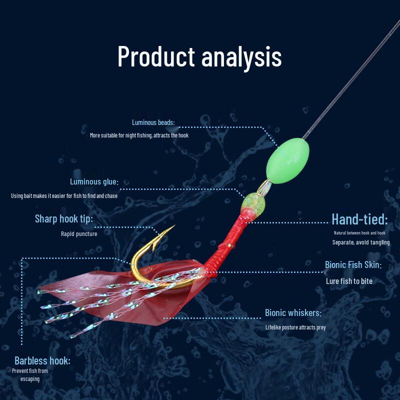 Jinglang Bionic Shrimp Skin String Hooks Fishing Set