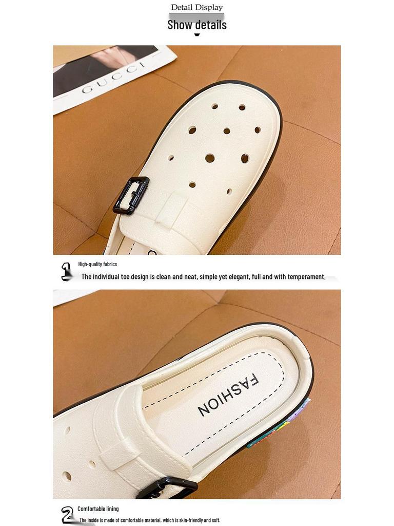 Trendy Women's Summer Closed-Toe Non-Slip Slip-On Slippers with Thick Sole