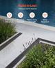 Trench Drain, 1005 x 103 x 62 mm, 6 Pack Linear Drainage Channel, HDPE Channel Drain with Grates & End Caps, Premium Outdoor Drainage System for