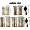 2pcs Mijin Flower Curtains Light Luxury European Living Room Bedroom Pullrod Pocket Window Decoration Curtains