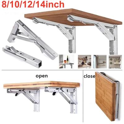 Triangle Bracket Folding Angle Heavy Support Adjustable Wall Mounted Bench Table Shelf Bracket Furniture Hardware Bracket