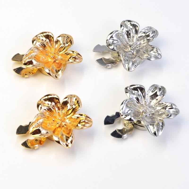 Flower Button Covers for Women Metal Cufflinks Blouses Shirt Decorative Clips Buttons Jewelry No Sewing Buttons Gift