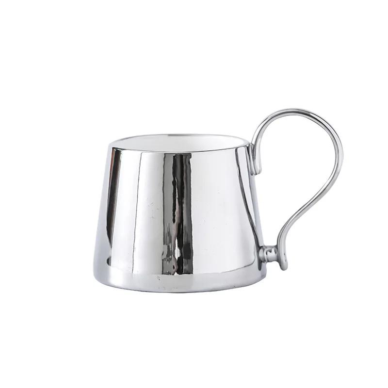 Electroplated Light Luxury Nordic Mug Ceramic Coffee Cup Cups Personalized Gifts Cup for Tea Christmas Mugs
