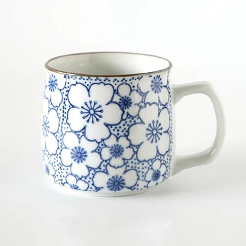 Hand-painted Ceramic Tea Mugs Unique Japanese Antiquity Style Sake Coffee Cups, 8.5oz Mini Breakfast Mug Special Gift for Friend