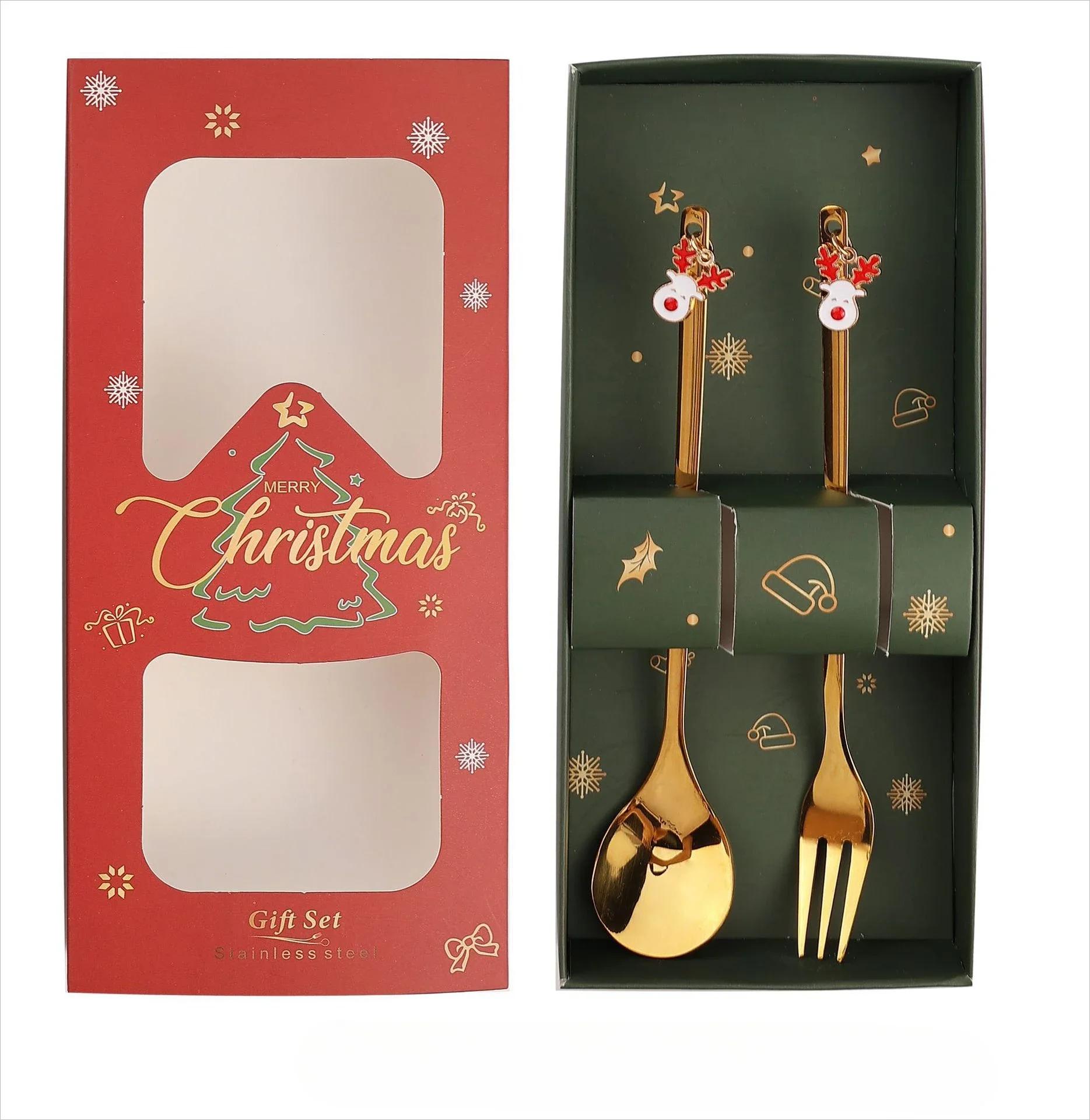 

Christmas Spoon Sets Festive Santa Claus Figurine Dessert Spoons Reusable Decorative Tableware Sets Novelty Party Gift Supplies 1Set