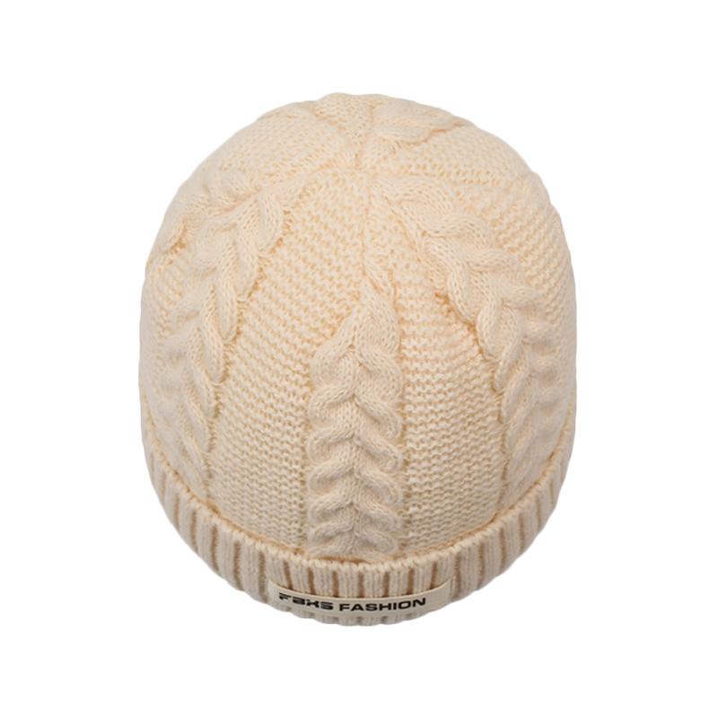 Herbst Winter Wollmütze Herren Damen Kälteabweisend Warmhaltend Pullover Strickmütze