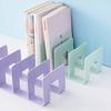 Modern Geometric Bookend Lattice Plastic Desktop Book Holder for Shelves Desk Space-Saving Multi-Purpose Organizer