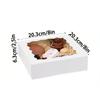 8pcs White Gift Boxes Treat Boxes with Window Kraft Paper Gift Wrap Boxes for Holiday Gatherings Birthday Parties Weddings Mother's Day