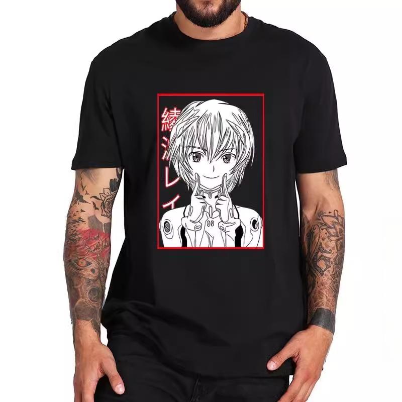 

2026 New Neon Genesis Evangelion Rei Ayanami Printed Short Sleeve T-shirt Men s and Women s T-shirt Men s Tops Sports T-shirt 5XL різнокольоровий