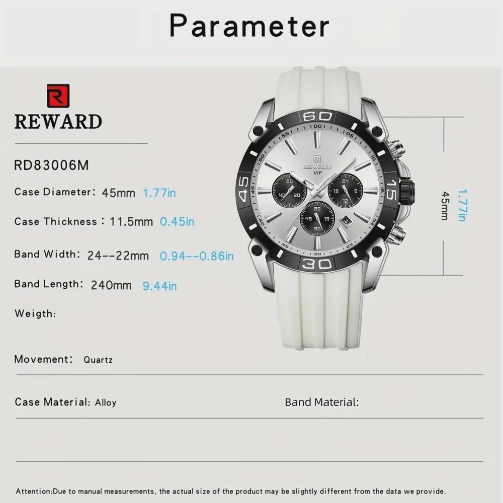 Men Silicone Quartz Mens Watch Multi Functional Waterproof Luminous Calendar Chronograph Watches