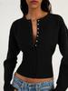 New French Classic Round Neck Knit Cardigan - Women's Autumn/Winter Sweater
