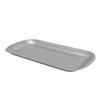 304 Stainless Steel Rectangular Plate Vintage Matte Finish Industrial Style Rectangle Dinner Plate Tray for Tea Dessert