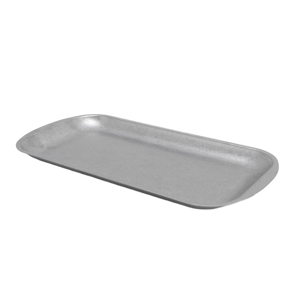 304 Stainless Steel Rectangular Plate Vintage Matte Finish Industrial Style Rectangle Dinner Plate Tray for Tea Dessert