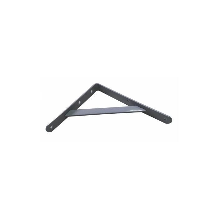 Equerres d'acier gris argent Fortex 20x25cm - GENERIQUE - Lot de 2 - Haute résistance